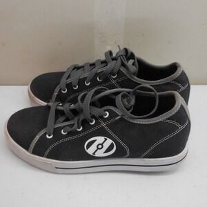 Heelys HES10459 Black Canvas Low Top Skate Shoes Mens 8 With Wheels